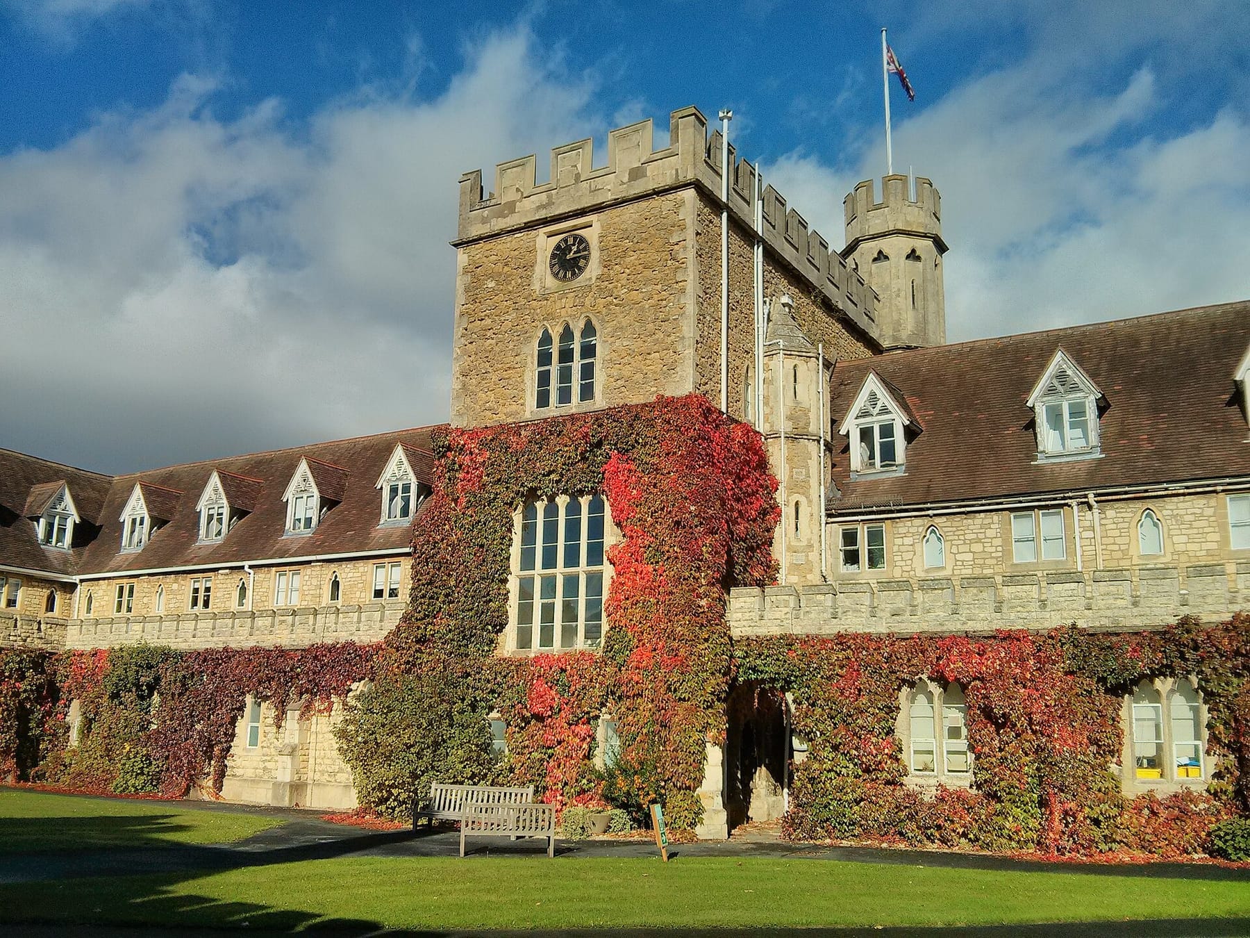North Tower, Francis Close Hall, Swindon Road, Cheltenham (photograph from the Wikimedia Commons category University of Gloucestershire)